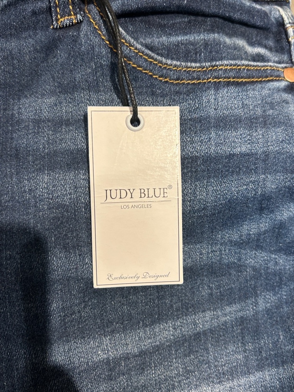 Judy Blue Women's Indigo Skinny Jeans with Contrast Stitching